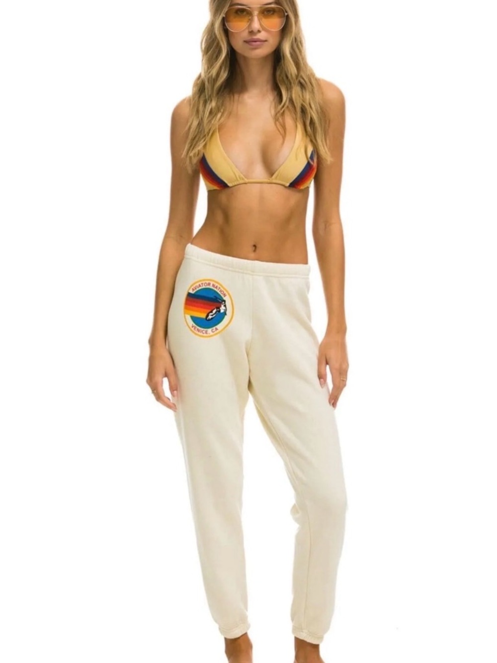Aviator Nation Vintage White Sweatpants